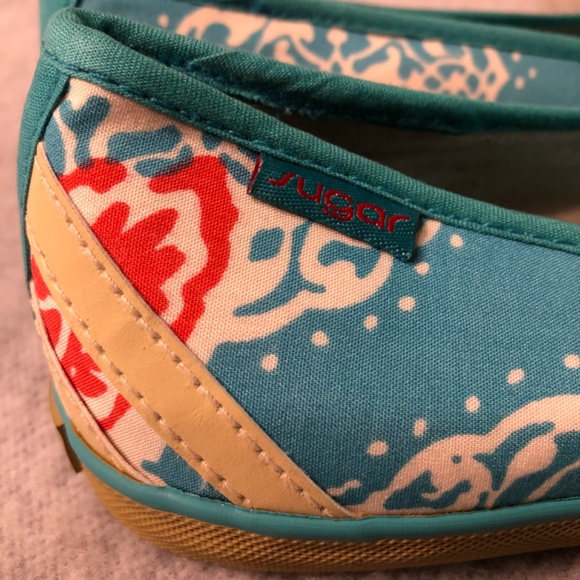 NWOT - Floral Print Buckle-Trim Sneaker Flats - Picture 13 of 16